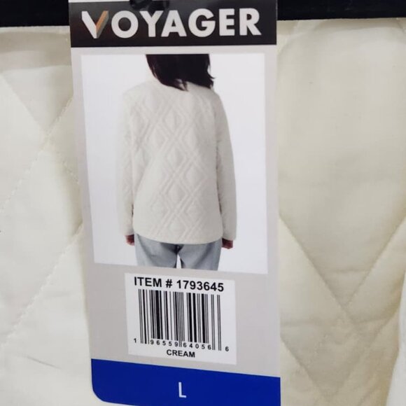 NWT Voyager Women’s Cream Quilted Jacket – Size L - Picture 12 of 12